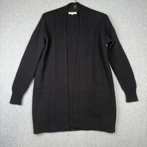 Vince Women's Size 2XS XXS Black Wool Cashmere Blend Open Front Cardigan Sweater